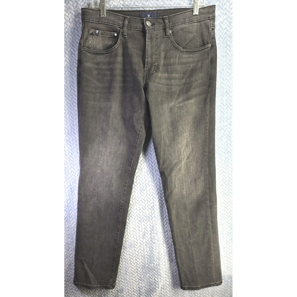 DANIEL CREMIEUX Black Soho Slim Fit Jeans Mens Size 33x32 Whiskered Nicely Faded